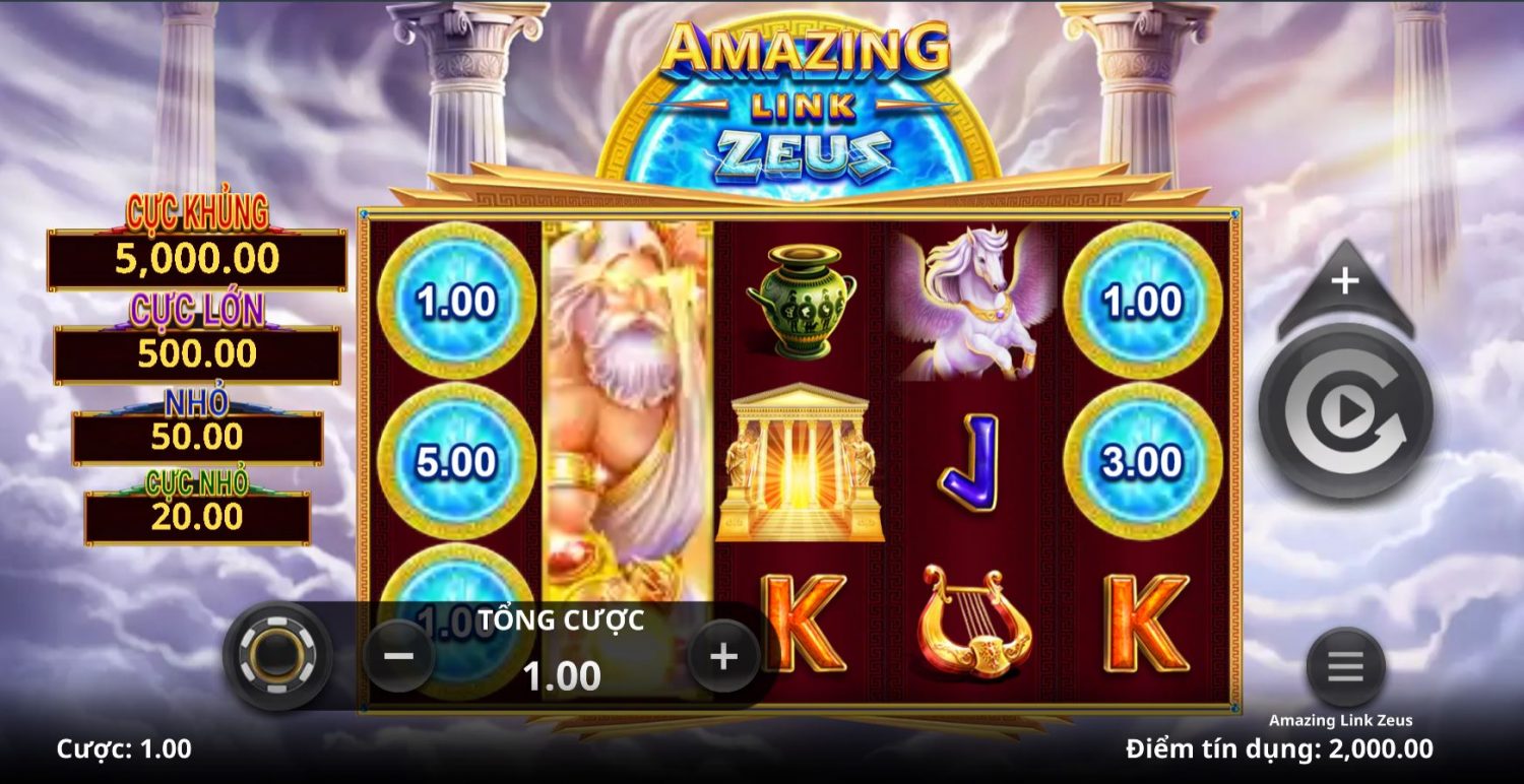 Giới thiệu game quay hũ Amazing Link Zeus - Điều bất ngờ từ thần Zeus
