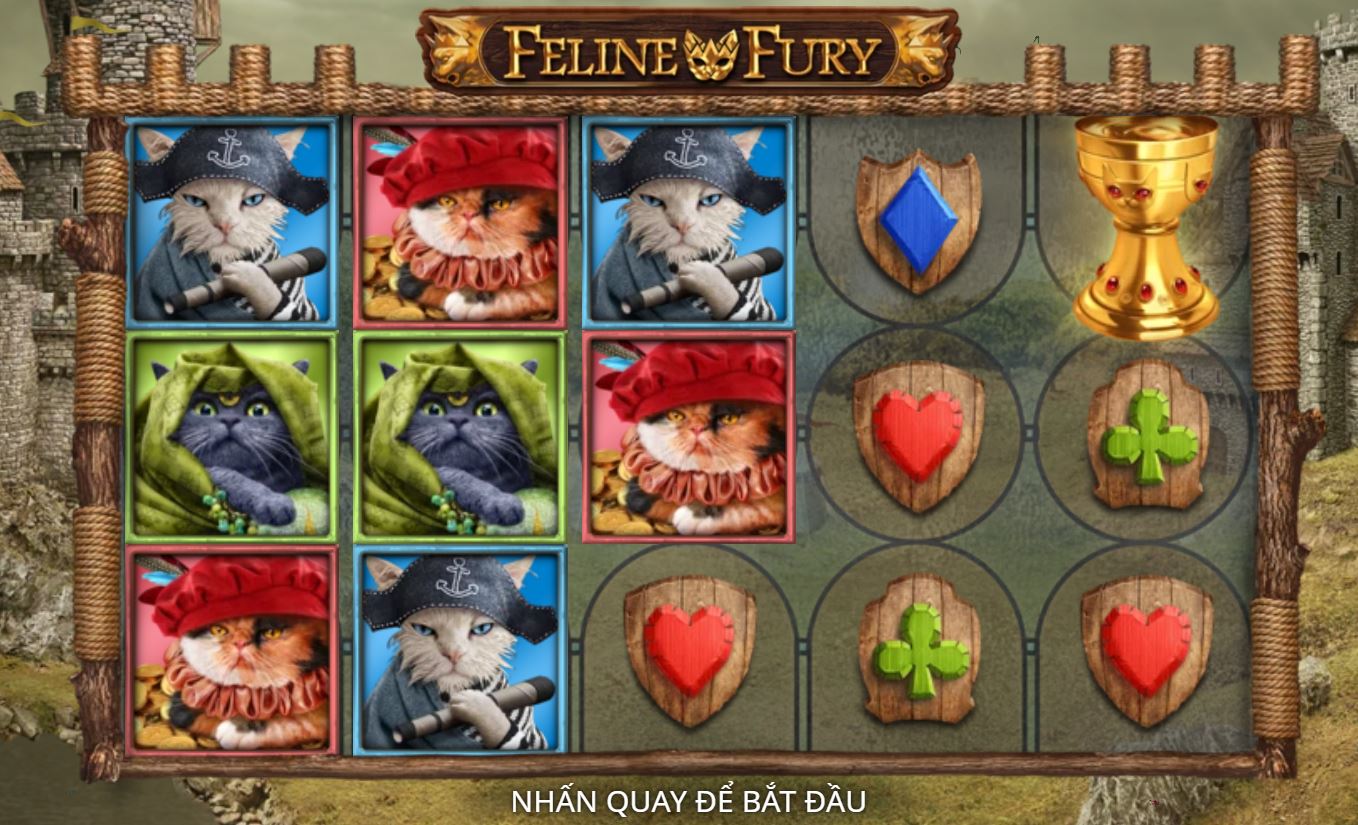 Cách chơi game quay hũ Feline Fury - Cơn giận của mèo Feline