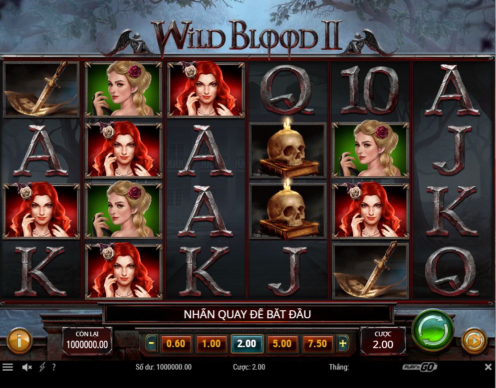 Hướng dẫn chơi game quay hũ Wild Blood 2 - Dòng máu hoàng tộc