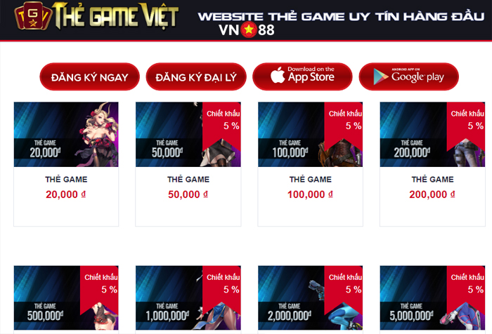 THẺ GAME VN88